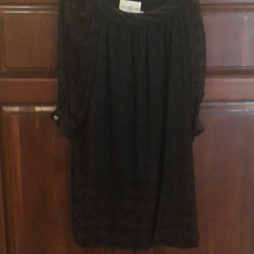 Black shift dress.